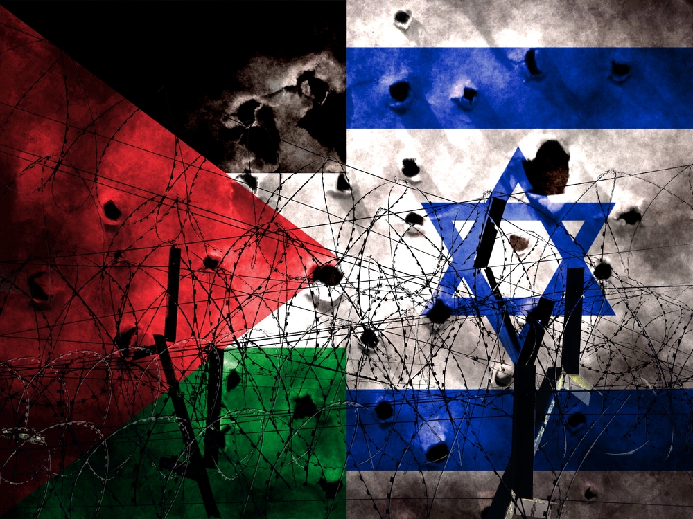 The,Flags,Of,Israel,And,Palestine,Are,Both,Made,Of